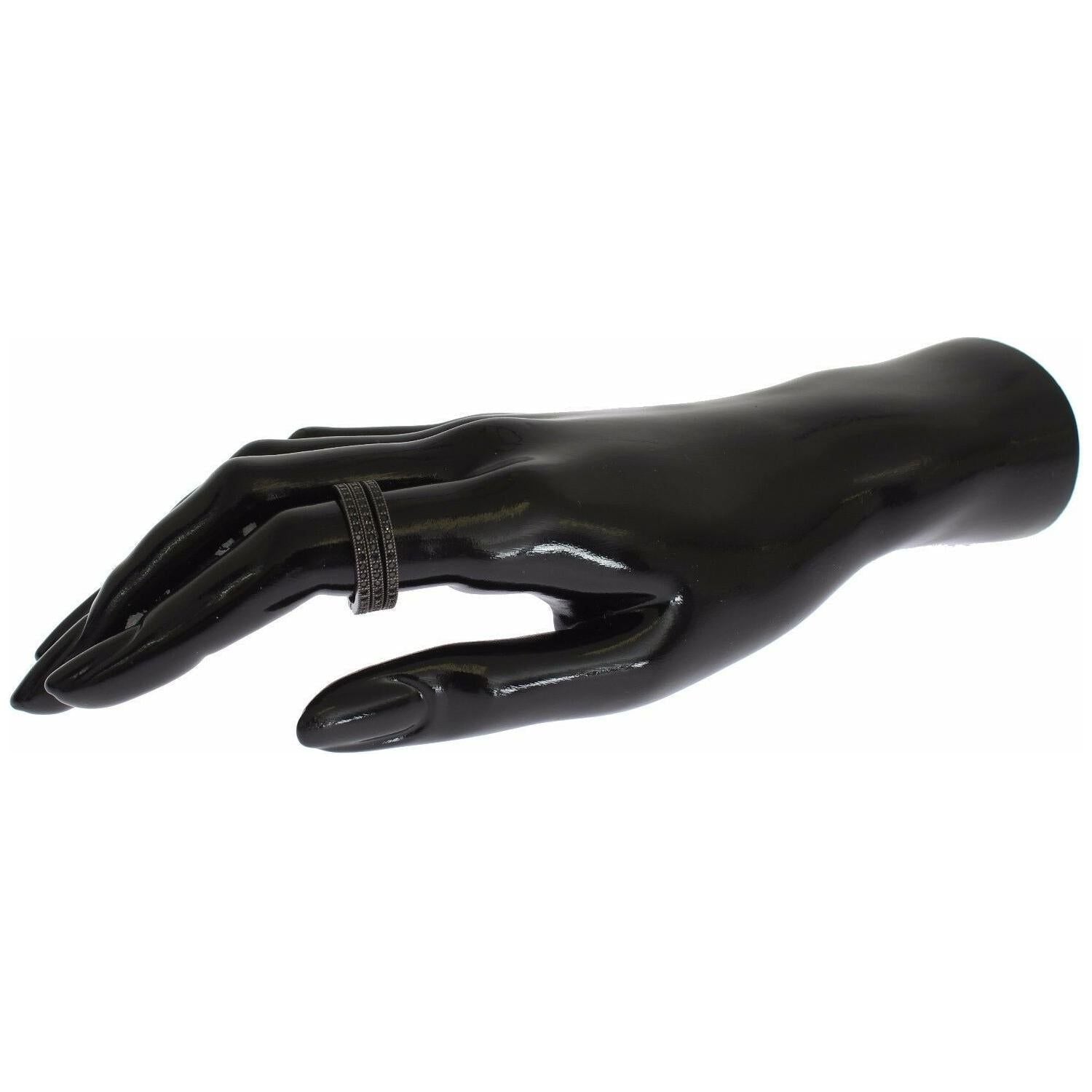 Nialaya Black CZ 925 Sterling Silver Womens