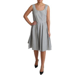 Dolce & Gabbana Gray Polka Dotted Cotton A-Line Dress DR2771-42