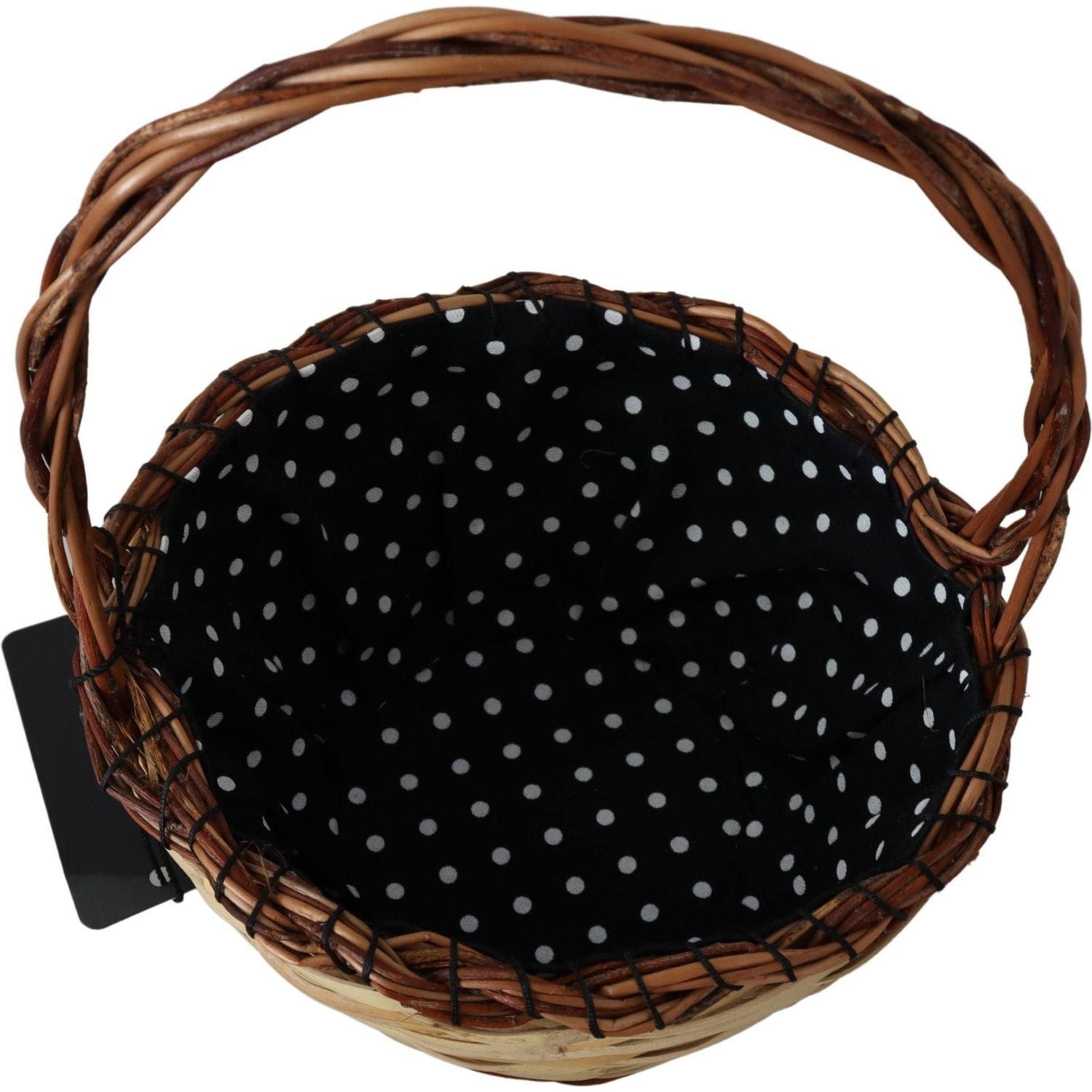 别致的米色柳条篮手提包