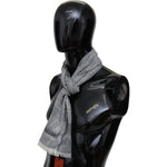 Missoni Gray Floral Wool Unisex Neck Wrap Fringes Scarf MS1982