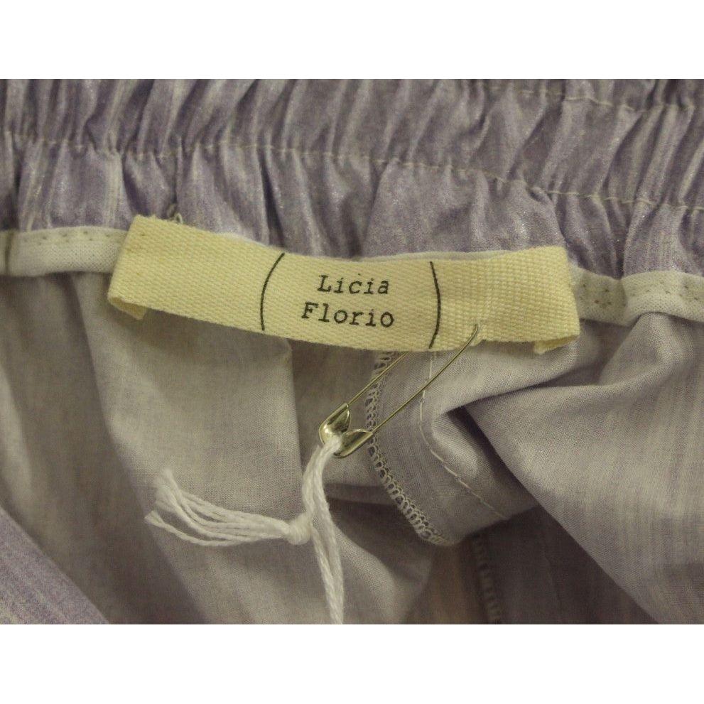 Licia Florio Purple Above-Knee Wrap Shorts