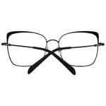 Emilio Pucci Black Women Glasses Frame, metal full-rim design, lenses width 55mm, bridge 17mm, temples length 140mm, with branded case.