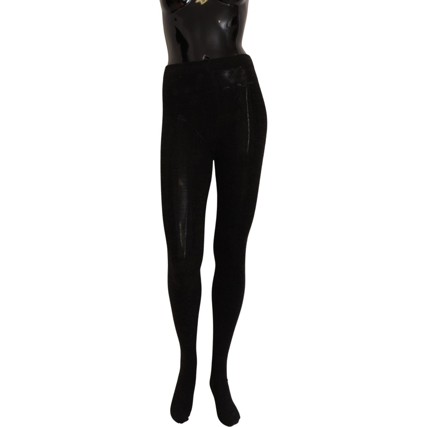 جوارب طويلة أنيقة من الصوف الأسود من دولتشي آند غابانا