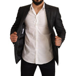 Dolce & Gabbana Elegant Gray Check Martini Blazer Dolce & Gabbana Dark Slate Gray