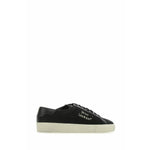 Saint Laurent Sleek Black Canvas & Leather Low-Top Sneakers
