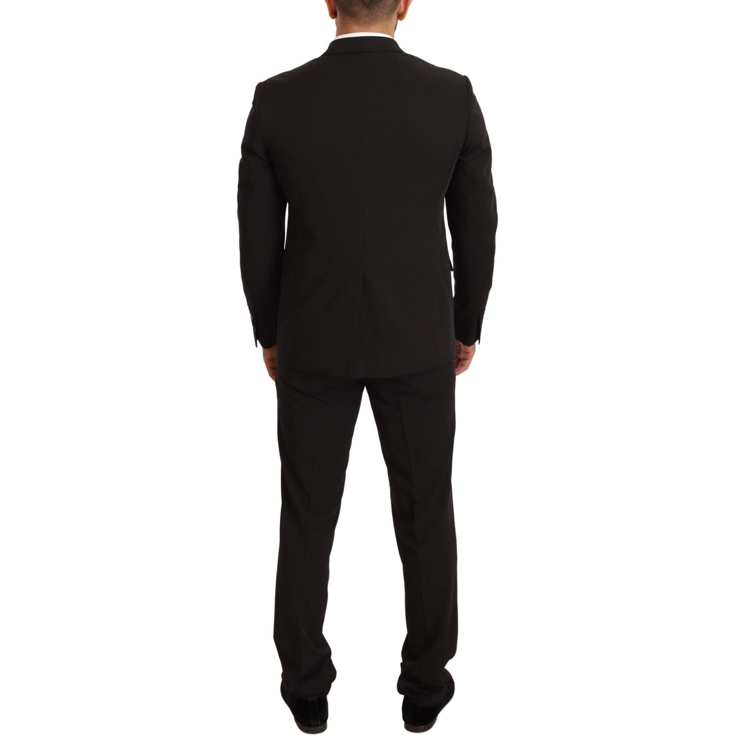 Domenico Tagliente Black Polyester Slim 2 Piece Set TAGLIENTE Suit