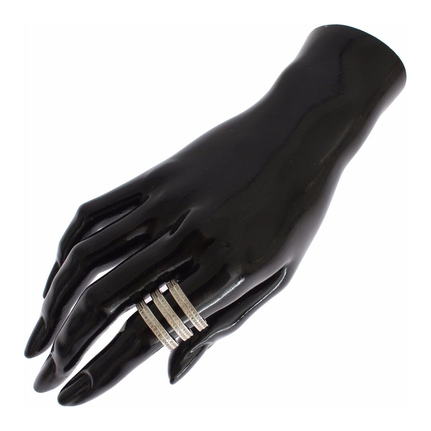 Nialaya Authentic Womens Clear CZ 925 Sterling Silver Ring Ring