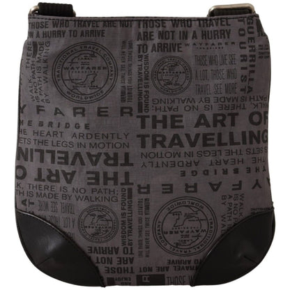 WAYFARER Gray Printed Logo Shoulder Crossbody Purse Bag Crossbody Bag