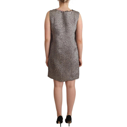 Comeforbreakfast Gray Sleeveless Shift Knee Length Dress WOMAN DRESSES