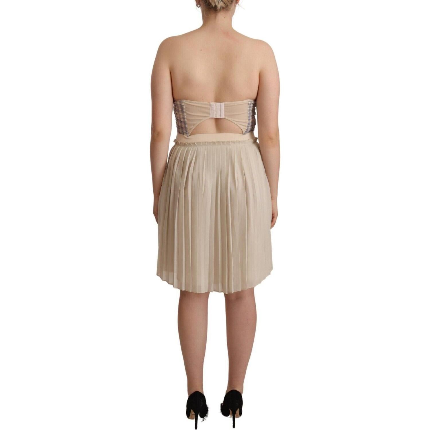 فستان Guess Chic Beige بدون حمالات بتصميم A Line