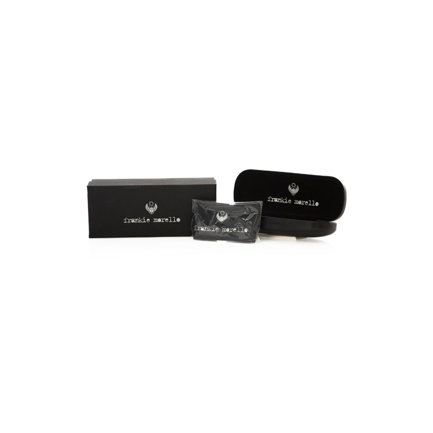 Frankie Morello Black Acetate Unisex Eyeglass Frame