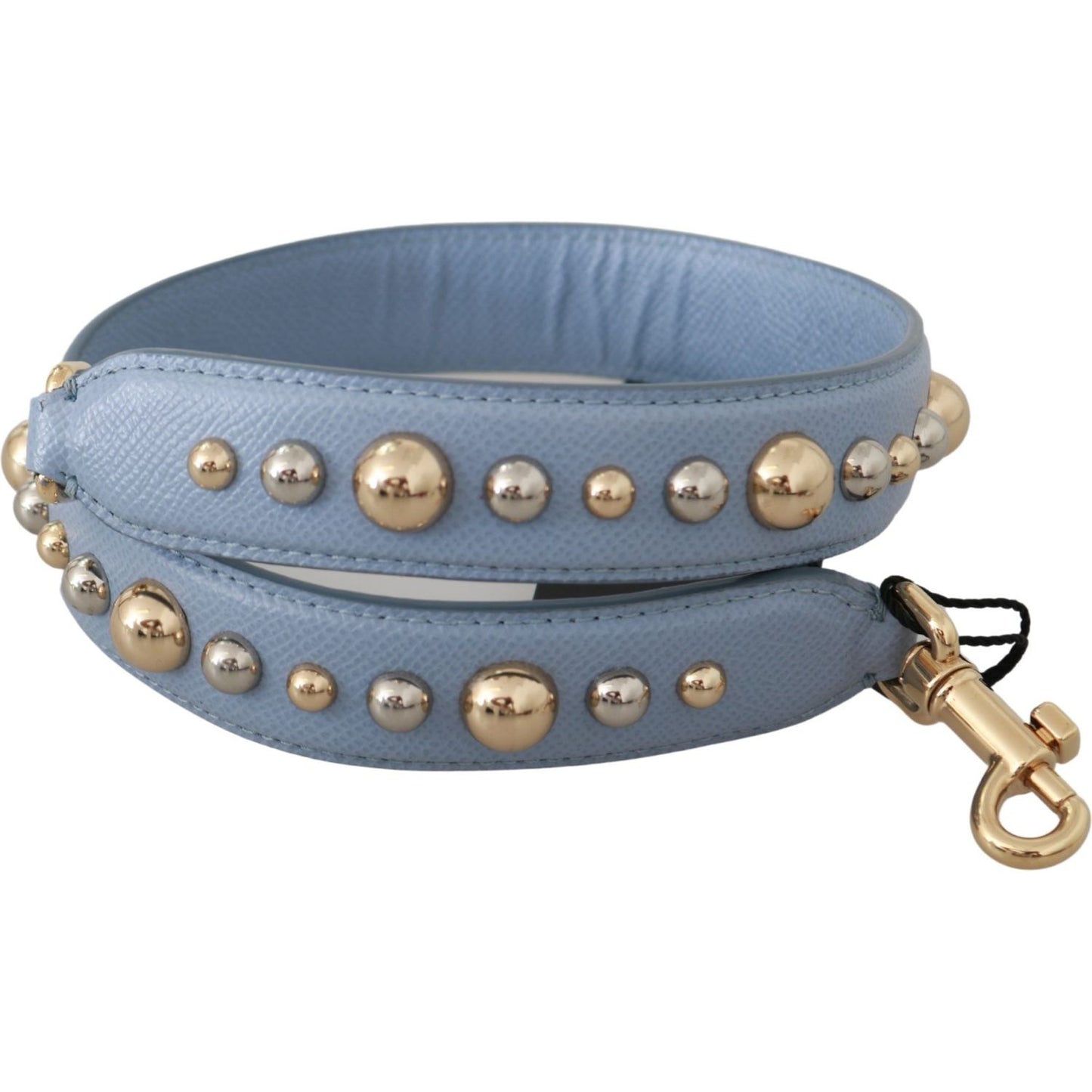 Dolce & Gabbana Blue Leather Handbag Accessory Shoulder Strap