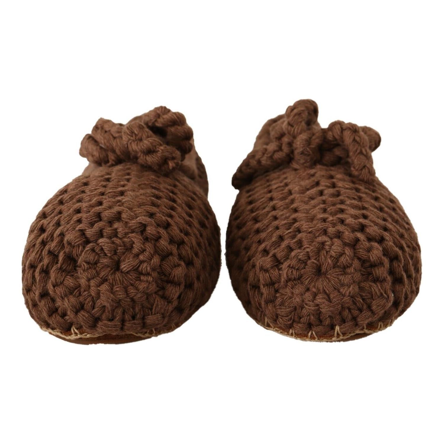 حذاء باليرينا أنيق من الصوف المحبوك من دولتشي آند غابانا