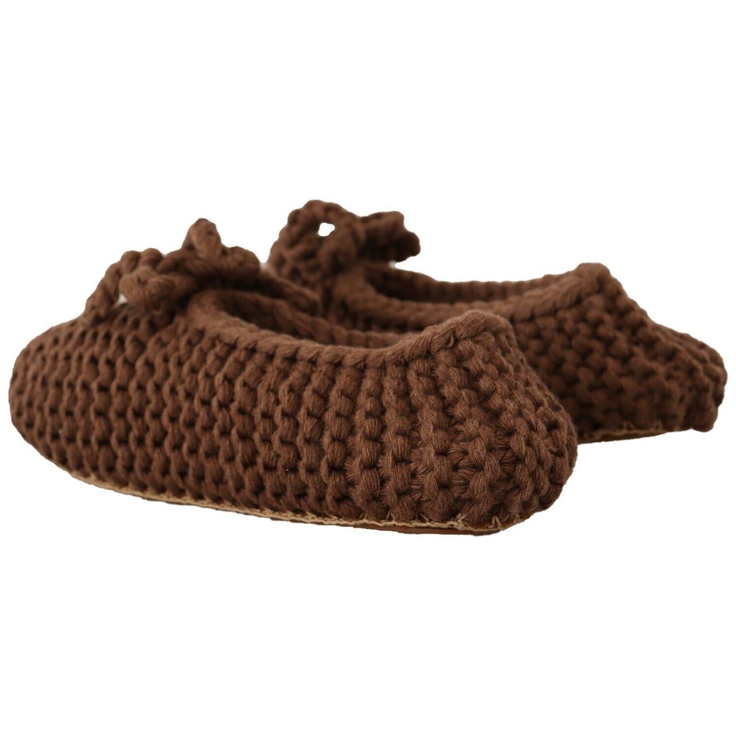 حذاء باليرينا أنيق من الصوف المحبوك من دولتشي آند غابانا