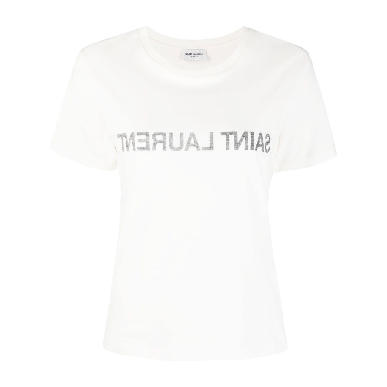 Saint Laurent Reverse Logo Print T-shirt
