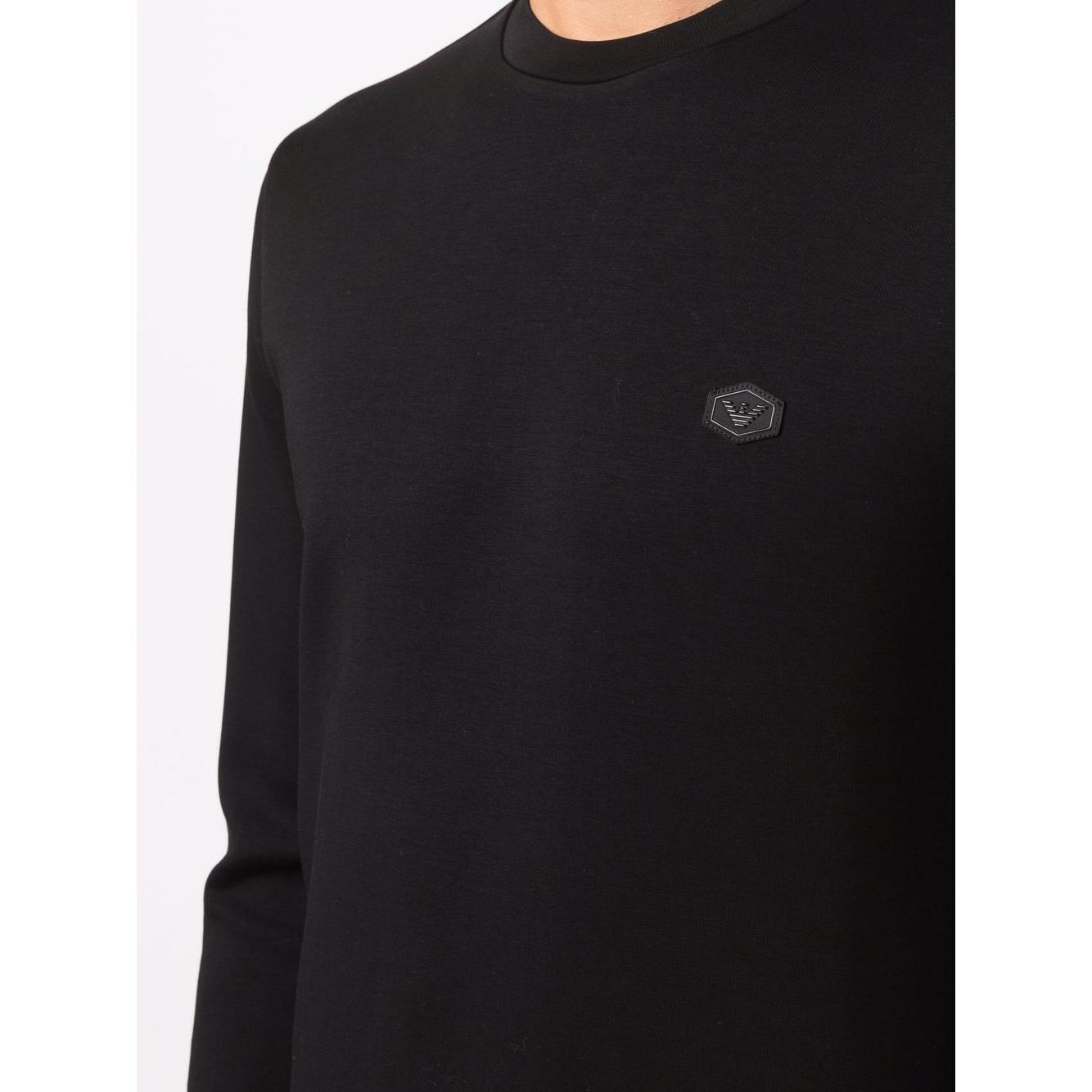 Emporio Armani logo-patch crew-neck Sweatshirt 8N1MD11JHSZ0999-P25
