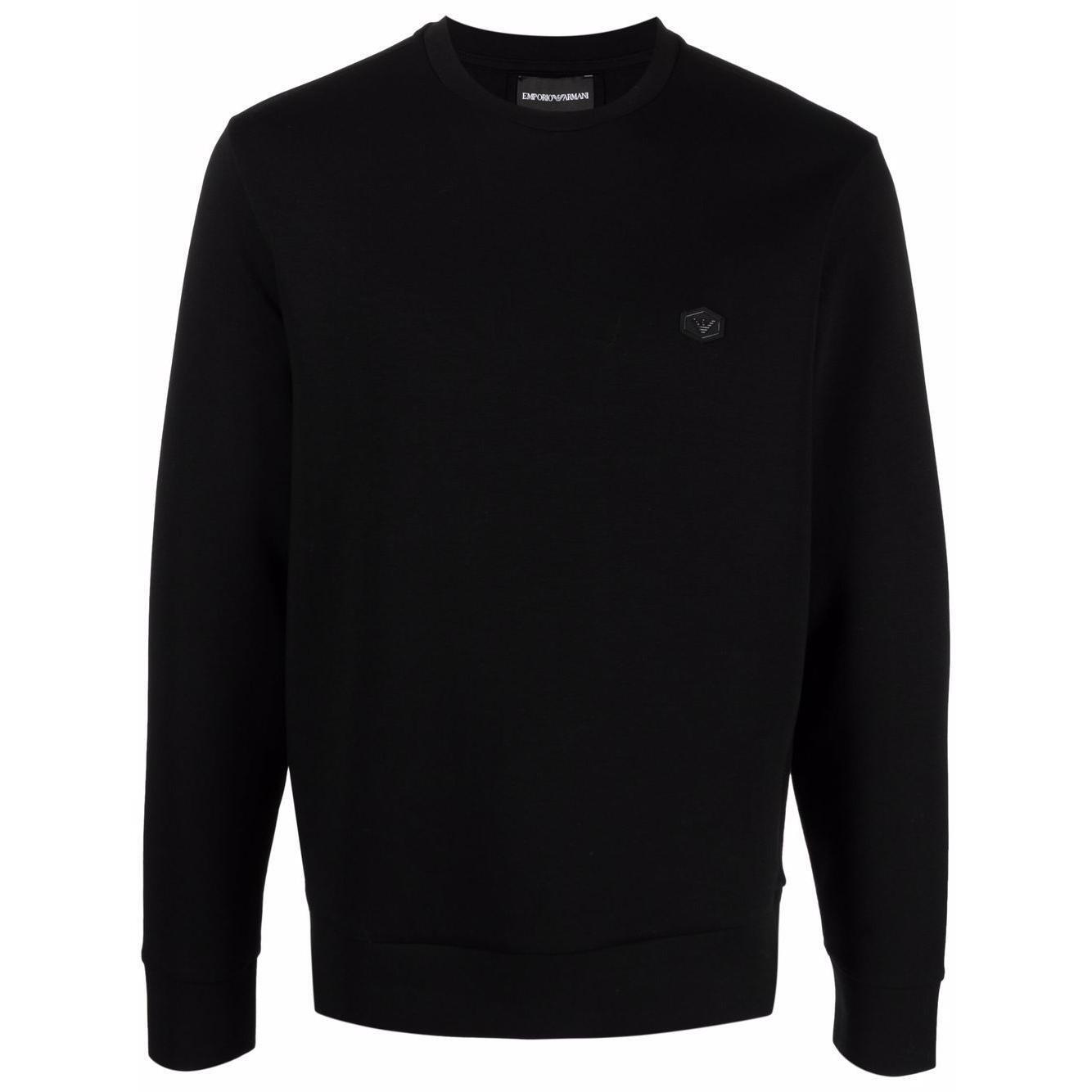 Emporio Armani logo-patch crew-neck Sweatshirt 8N1MD11JHSZ0999-P25