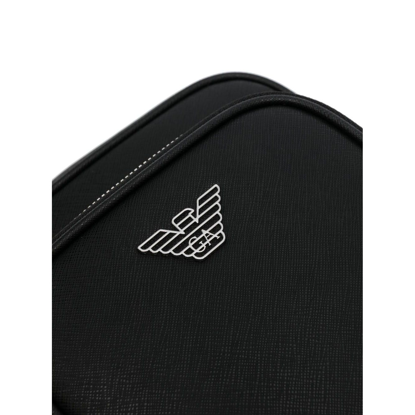 Emporio Armani logo-plaque Leather messenger bag Y4M387Y138E81072-P25