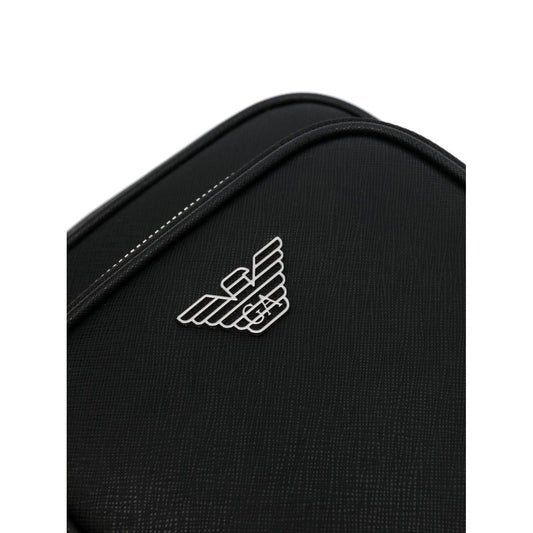 Emporio Armani logo-plaque Leather messenger bag Y4M387Y138E81072-P25