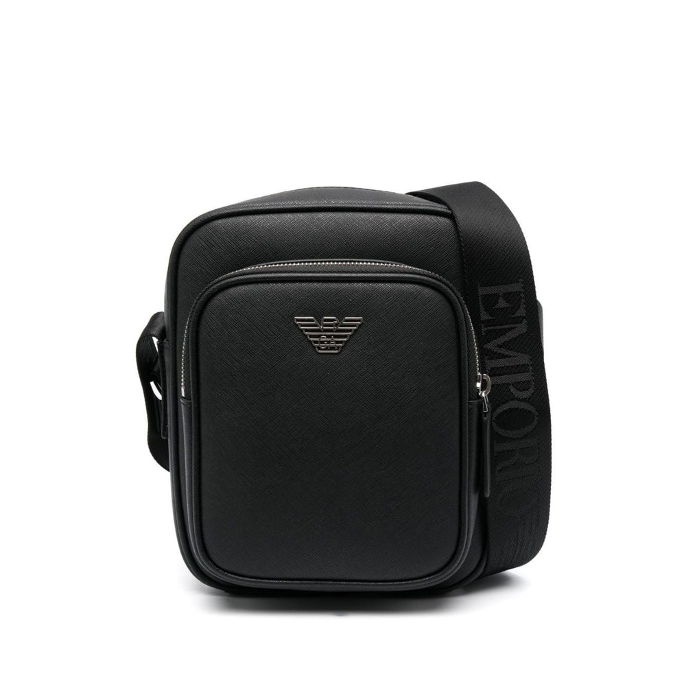 Emporio Armani logo-plaque Leather messenger bag Y4M387Y138E81072-P25