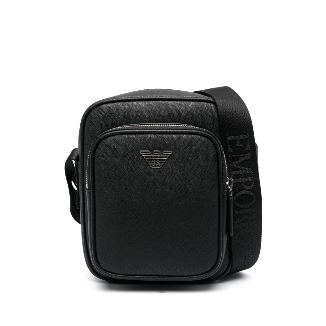 Emporio Armani logo-plaque Leather messenger bag Y4M387Y138E81072-P25