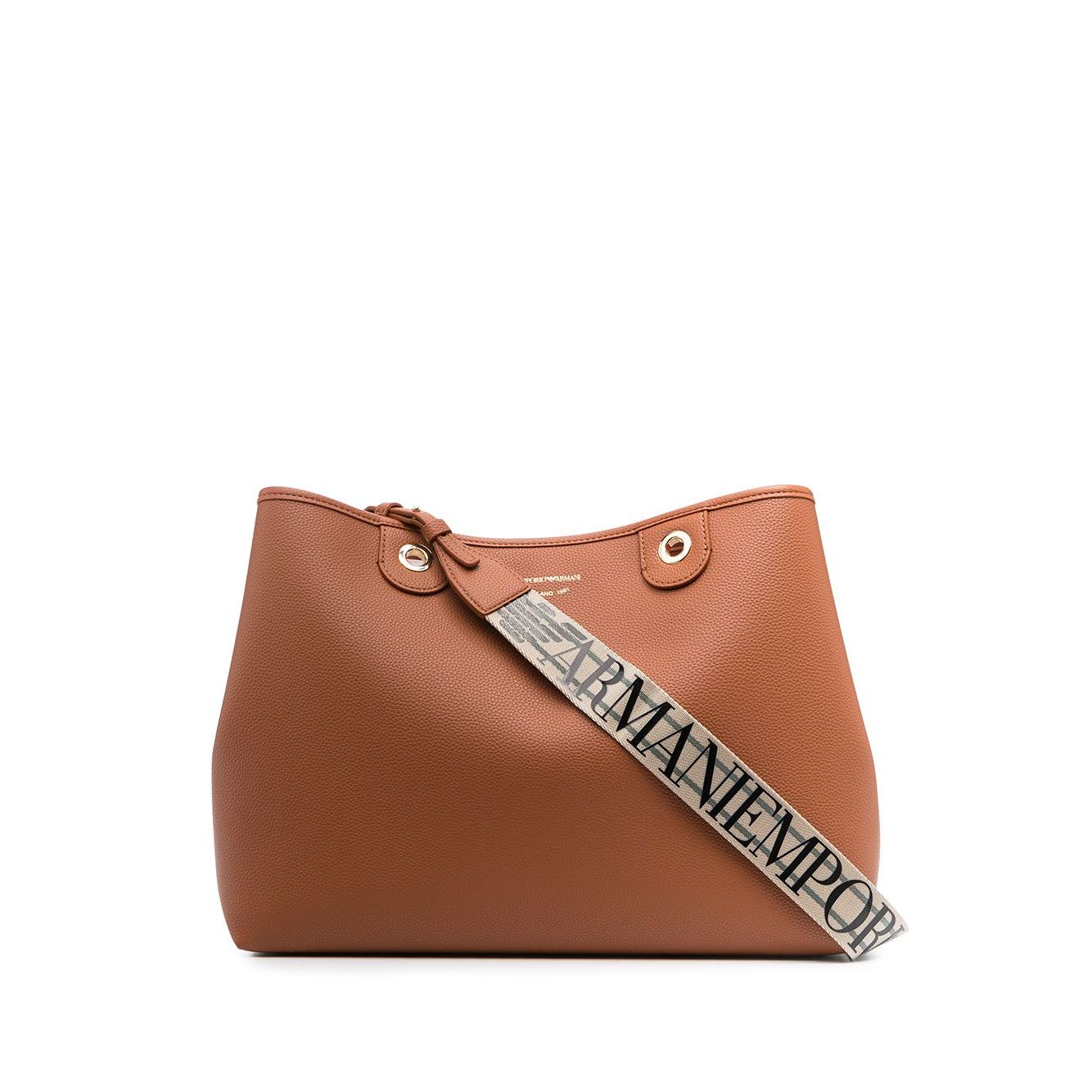 Emporio Armani logo-strap tote bag