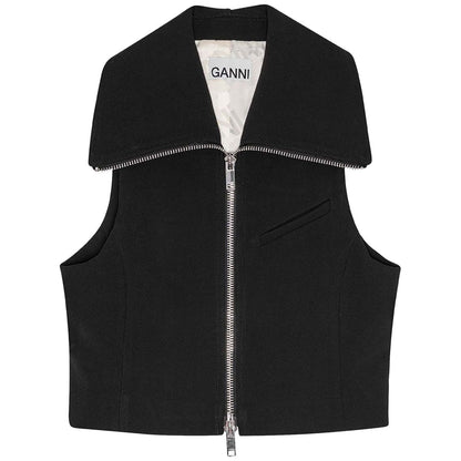 Ganni Sleeveless tank top with zip Topwear