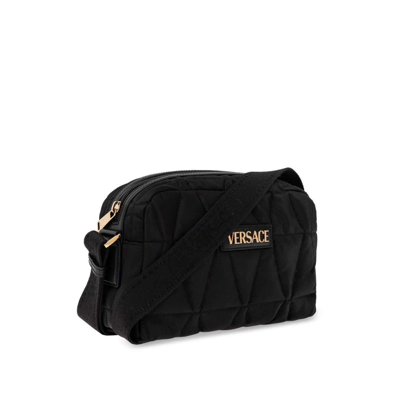 Front view with bag zipped and handles upright.