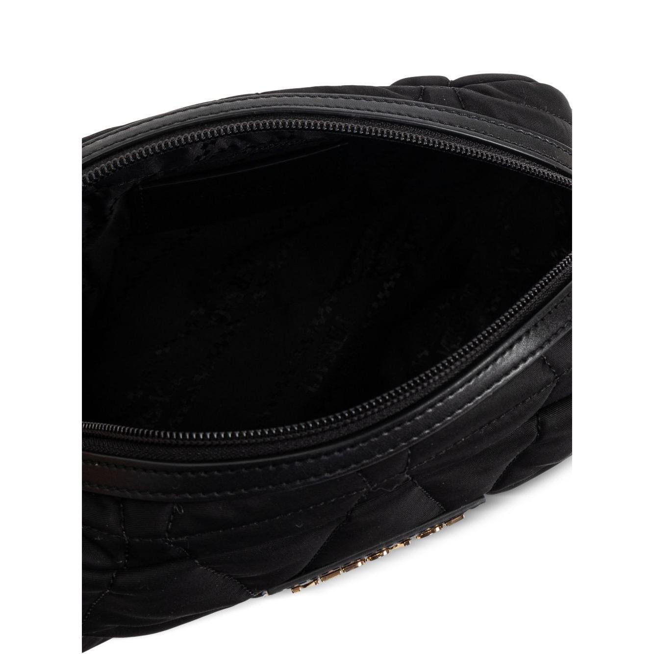 Front view with bag zipped and handles upright.