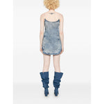 Diesel Tencel denim mini dress with fringes