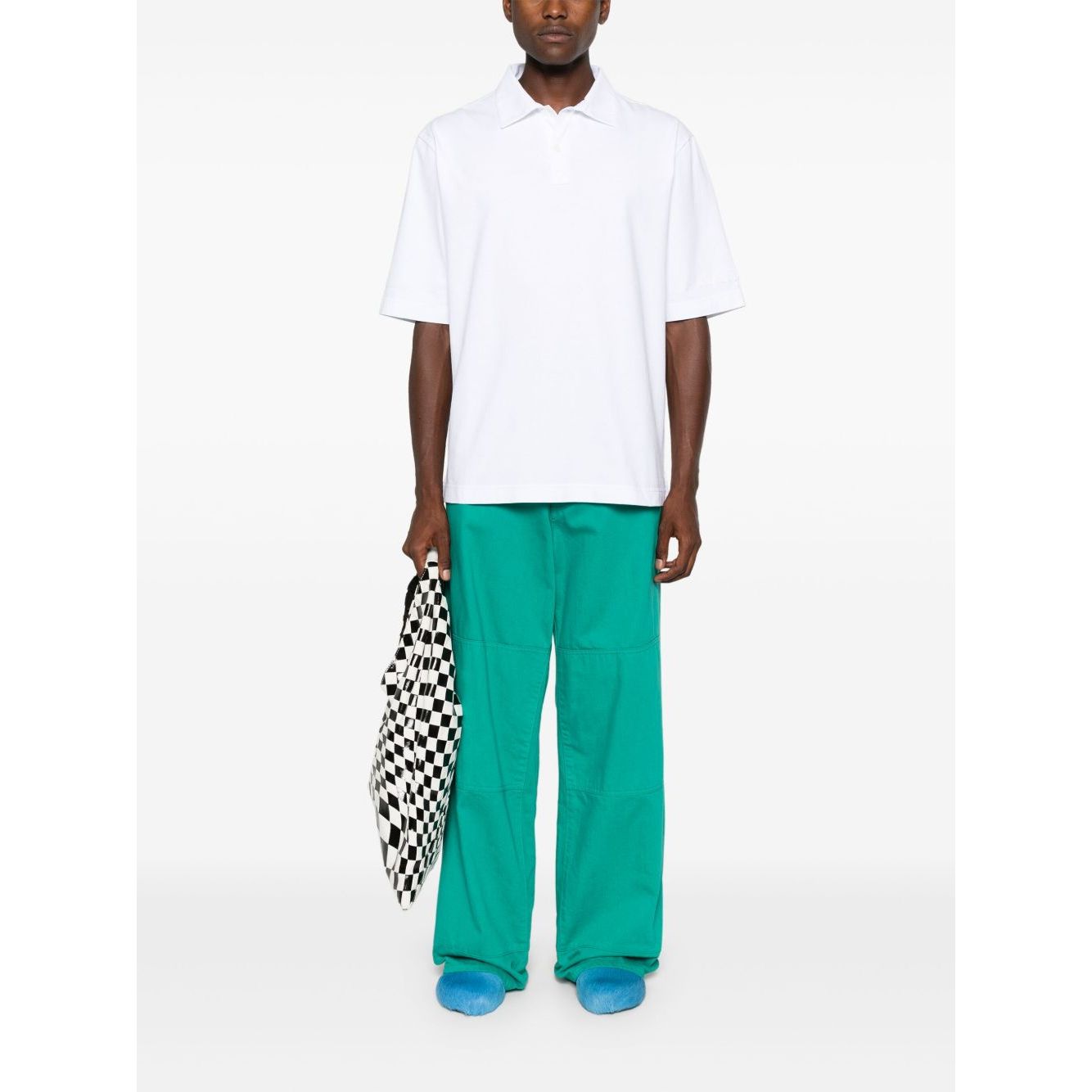 Marni logo-patch polo shirt