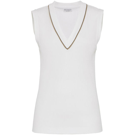 Brunello Cucinelli Top White MG902FP312COW29-P25