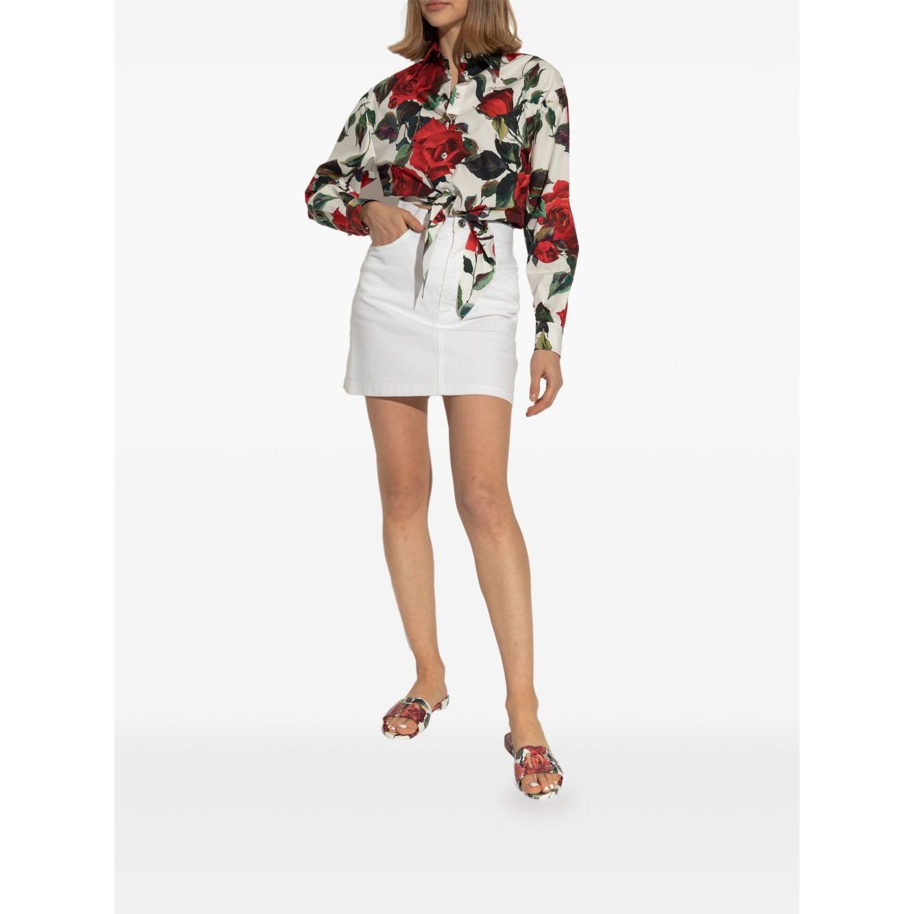 Dolce & Gabbana floral-print slides