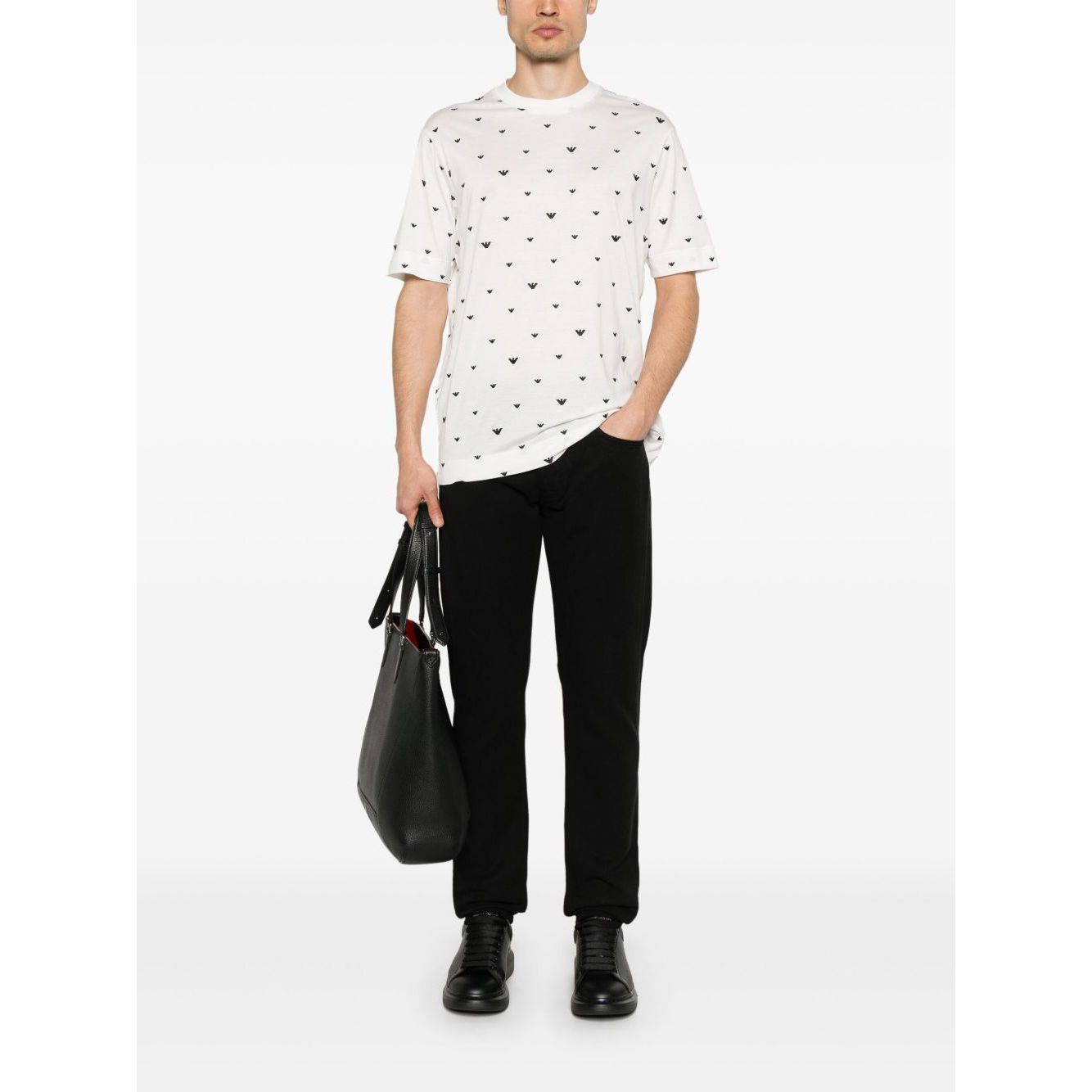 Emporio Armani Allover Logo T -Shirt Topwear