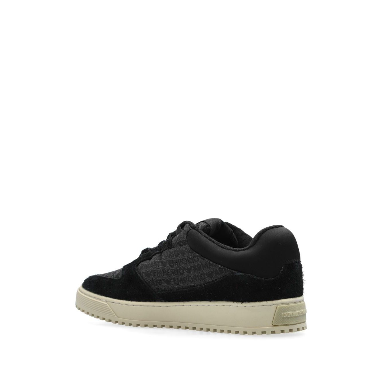 Emporio Armani Sneakers in jacquard fabric with logo lettering and suede Sneakers