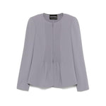 Emporio Armani Jacket in fluid woven fabric with pleats EW000850AF12514U8047-P25