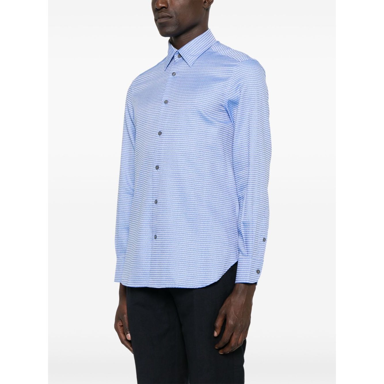 Emporio Armani Shirts Clear Blue