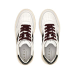 Hogan Pre Sneakers Hogan H630 featuring white leather, contrasting panels, suede detail, rubber sole, and perforated toe box.