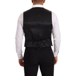Dolce & Gabbana Elegant Gray Silk Dress Vest Dolce & Gabbana Light Gray