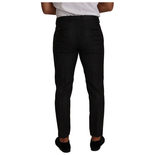 Dolce & Gabbana Gray Check Wool Formal Trouser Dress Pants PAN72315 - 48