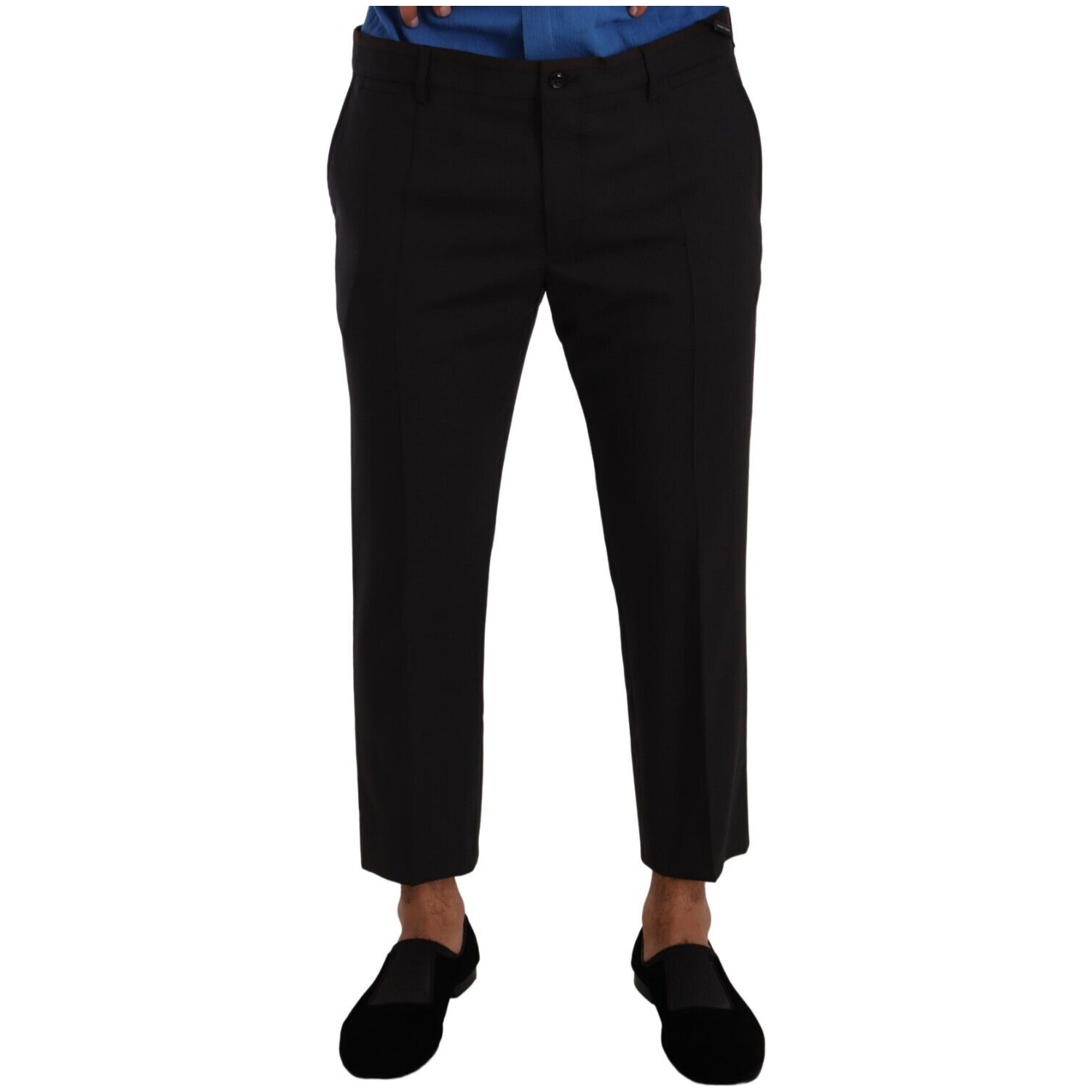Dolce & Gabbana Gray Bordeaux Wool Trouser Dress Pants