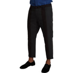 Dolce & Gabbana Gray Bordeaux Striped Cropped Trouser Pants PAN72941 45,00 - 54