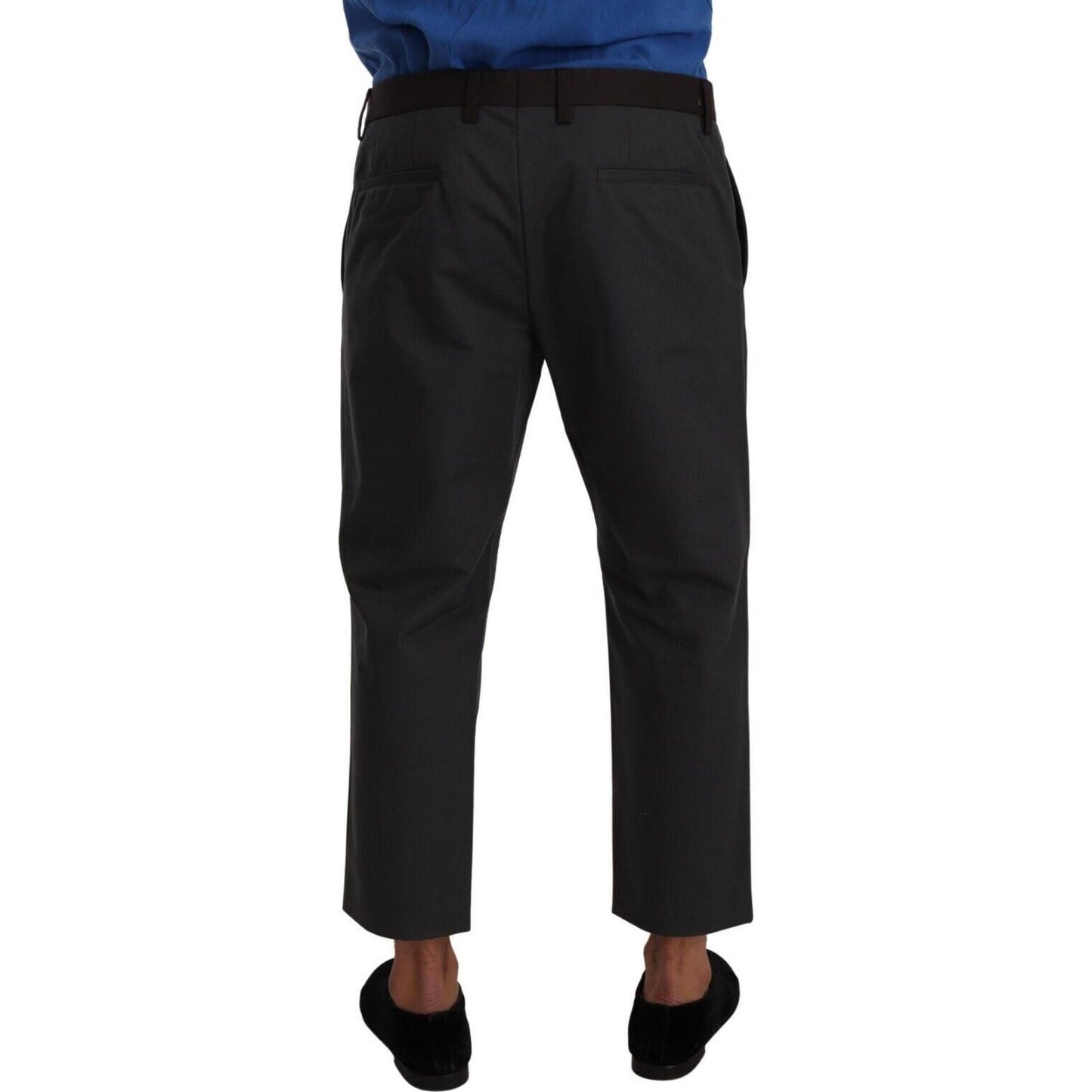 Dolce & Gabbana Gray Bordeaux Striped Cropped Trouser Pants PAN72941 45,00 - 54