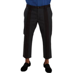 Dolce & Gabbana Gray Bordeaux Striped Cropped Trouser Pants PAN72941 45,00 - 54