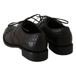 Dolce & Gabbana Brown Leather Wingtip Derby Formal Shoes
