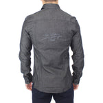 Ermanno Scervino Denim Jeans Cotton Casual Gray Stretch Shirt SIG10132- 48