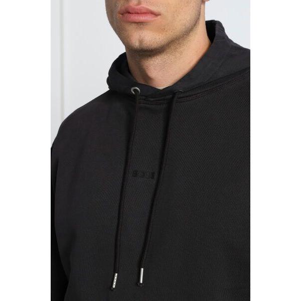 优雅深蓝色棉质连帽运动衫