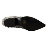 Dolce & Gabbana Black Suede Strass Crystal Cowgirl Boots