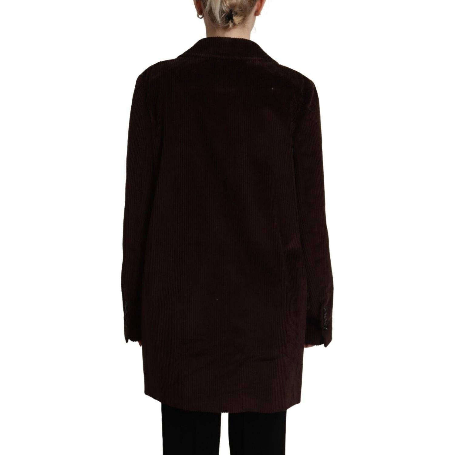 معطف ترنش أنيق مزدوج الصدر باللون العنابي من دولتشي آند غابانا