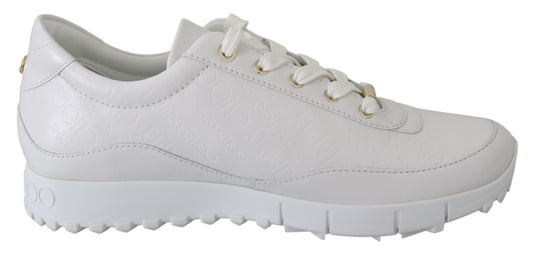 Jimmy Choo Elegant White Leather Sneakers 192954492649